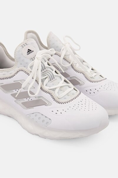 adidas Men Lace Up Web Boost Running Shoes, White/Grey