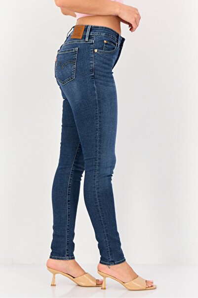 Levi's Women 711 Skinny Fit Washed Stretchable Denim Jeans, Blue