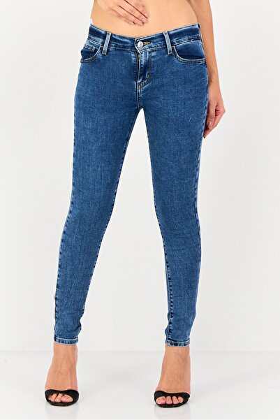 Levi's Women Skinny Fit Washed Stretchable Jeans, Blue