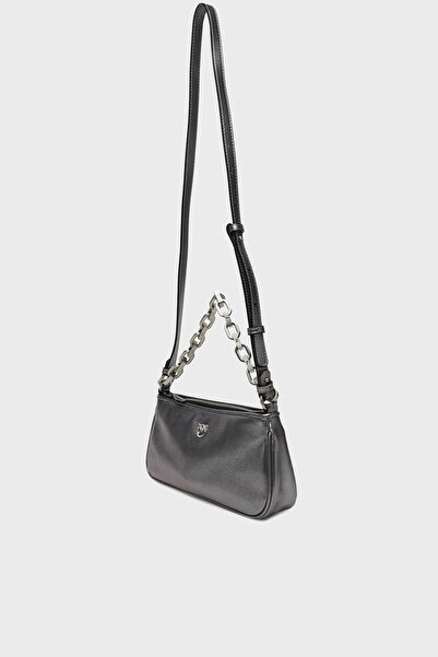 PİNKO Genuine Leather Chain Strap Bag with Logo Bag 105069 A2O9 Kz7E