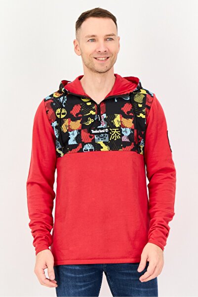 Timberland Men Graphic Print Long Sleeve Hoodie, Multicolor