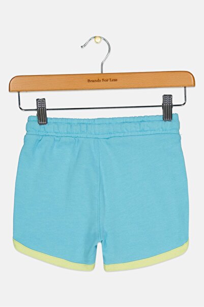 Levi's Kids Girl Brand Logo Basic Shorts, Turquoise