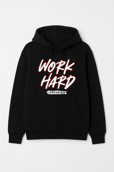CALKARCOLLECTION سويت شيرت (هودي) للجنسين من Work Hard بغطاء رأس