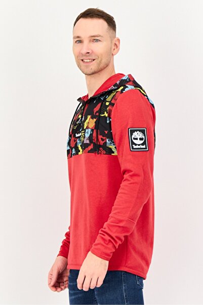 Timberland Men Graphic Print Long Sleeve Hoodie, Multicolor