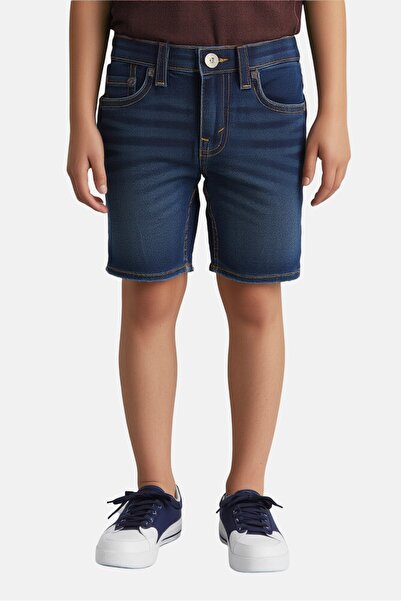 Levi's Kids Boy Washed Denim Shorts, Blue