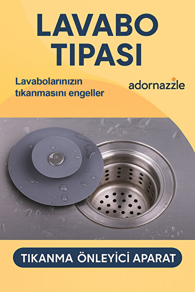 adornazzle Lavabo Tıpası, Duşakabin Tıpacı, Tıkanma Önleyici Aparat