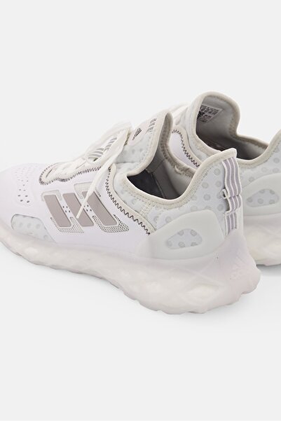 adidas Men Lace Up Web Boost Running Shoes, White/Grey