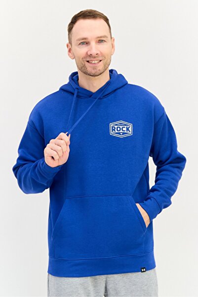 Under Armour x Project Rock Men Loose Fit Long Sleeves Outdoor Hoodie, Blue