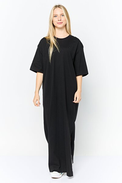 adidas Women Sportswear Fit Short Sleeves Outdoor Dress, Black