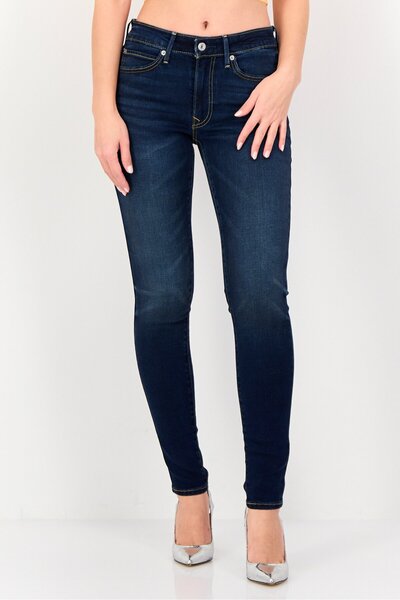 Levi's Women Super Skinny Fit Solid Stretchable Jeans, Dark Medium