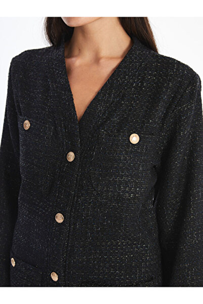 LC Waikiki Дамско сако с V-образно деколте от туид