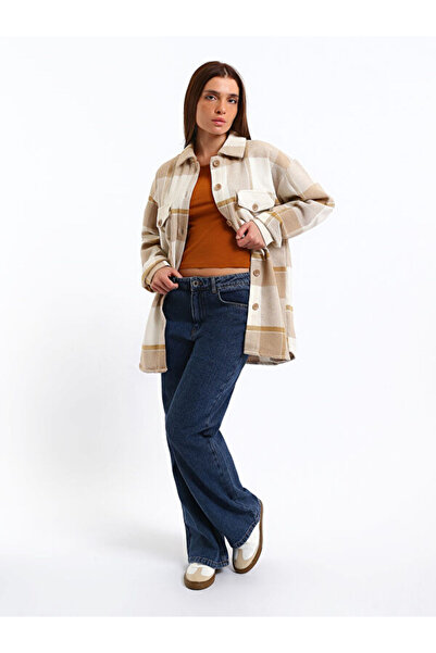 LC Waikiki Καρό oversized Γυναικείο πουκάμισο ξυλοκόπος