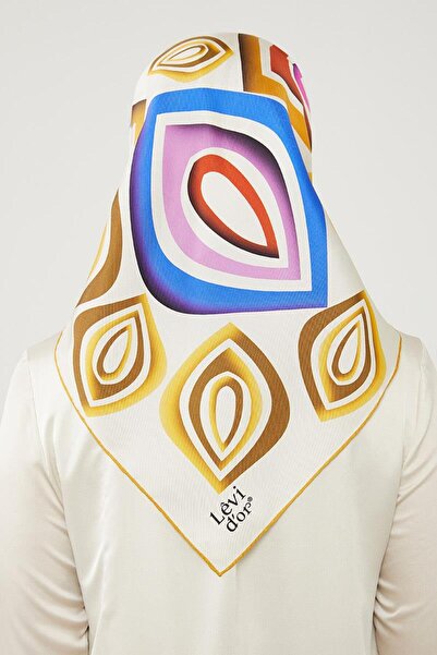 Levidor Φουλάρι από καθαρό μετάξι με μοτίβο χρυσού