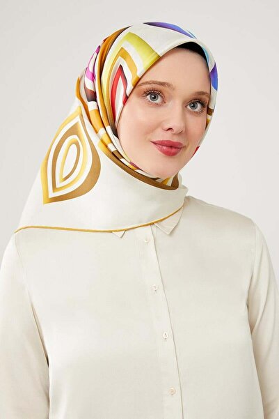 Levidor Φουλάρι από καθαρό μετάξι με μοτίβο χρυσού