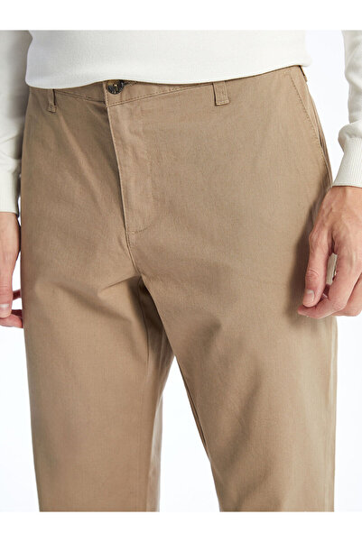 LC Waikiki Beige Standard Fit Gabardine Men's Chino Trousers