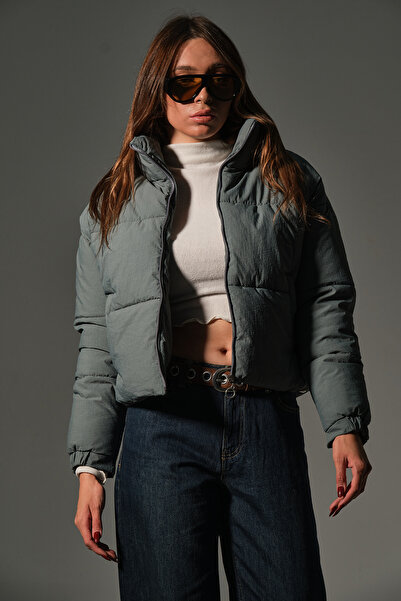 Maule Υδατοαπωθητικό ύφασμα, φουσκωτό κοντό γυναικείο παλτό με φερμουάρ @Aspen