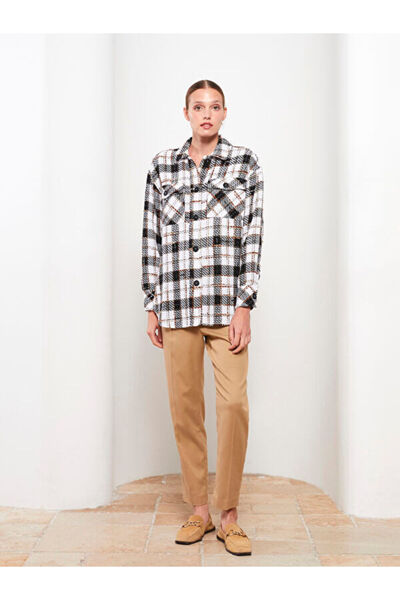 LC Waikiki Дамско туидно сако с копчета отпред и дълги ръкави