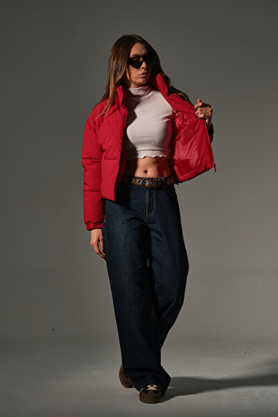 Maule Υδατοαπωθητικό ύφασμα, φουσκωτό κοντό γυναικείο παλτό με φερμουάρ @Aspen