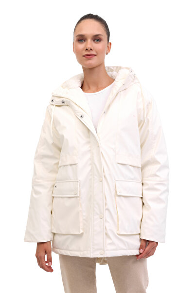 lumberjack Wl 3Alice-Uk 5Pr Ecru Women's Long Coat