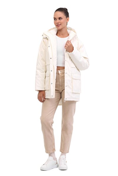 lumberjack Wl 3Alice-Uk 5Pr Ecru Women's Long Coat