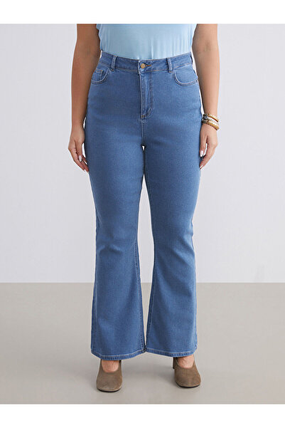 LC Waikiki Ozmarka New Season Plus Size Flare Women's Jeans