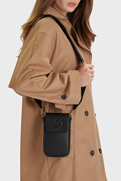 PİNKO Mini Bag with Logo Leather Detachable Strap Bag 105355 A29Q Z99Q