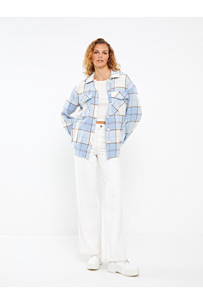 LC Waikiki Închidere cu nasturi în față, cu mâneci lungi, cămașă pentru femei