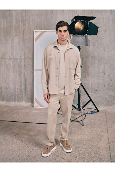 LC Waikiki Ανδρικό παντελόνι LCW Vision Beige - Slim Fit