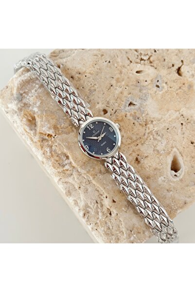 Vesce Atelier Osier Silver Watch Navy Blue