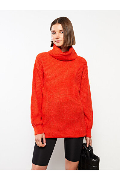 LC Waikiki Vizyon New Season Stand Collar Women's Knitwear Tunic