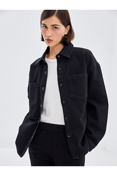 LC Waikiki Oversize Women's Jean Shirt Jacket