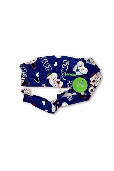 Landau Lando Medical Head Cap, Blue x White