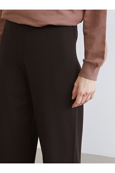 LC Waikiki Wide Leg Women's Knitwear Trousers with Elastic Waist