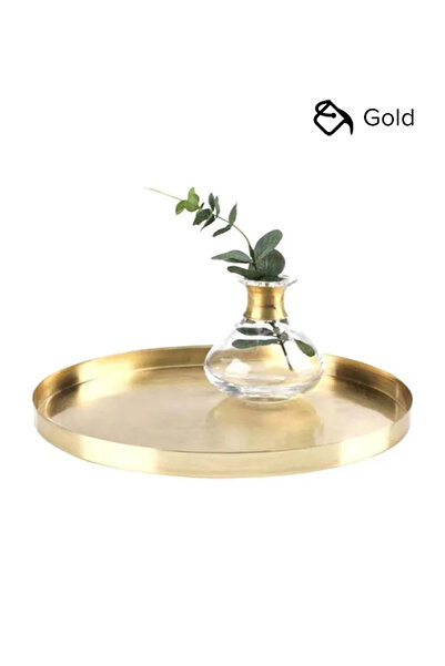 HALAMODO Decorative Gold Steel Tray by Frits