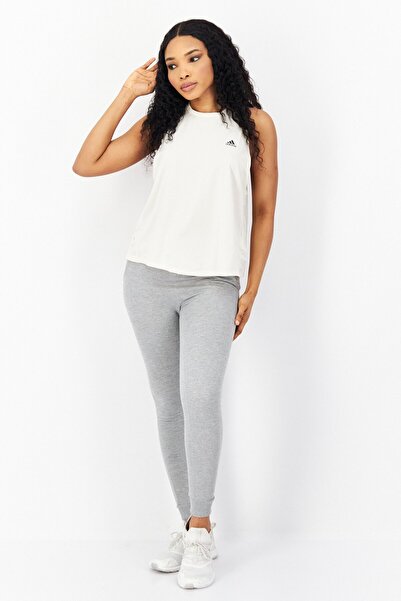 adidas Women Sportswear Fit Sleeveless Running Tops, Beige