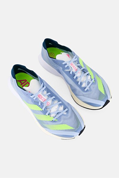 adidas Men Adizero Adios 8 M Lace Up Running Shoes, Light Blue