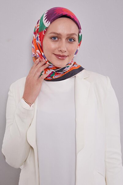 Levidor Black ethnic pattern cotton scarf