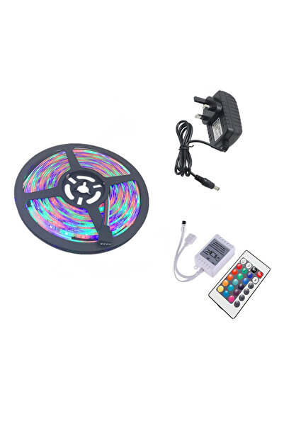 HALAMODO شريط إضاءة LED RGB متعدد الألوان مقاوم للماء مزود بـ 24 مفتاحًا للتحكم عن بعد