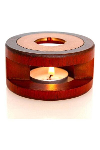 DOMEET ختم شمع دائري خشبي، سخان شمع، أداة فرن الصهر، وعاء موقد خشبي