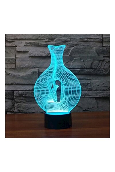 HALAMODO ضوء ليلي LED ثلاثي الأبعاد متعدد الألوان من الأكريليك للطيور