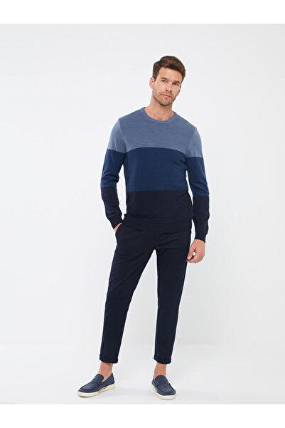 LC Waikiki LCWAIKIKI Classic Crew Neck Long Sleeve Color Block Men&#39;s Knitwear Sweater