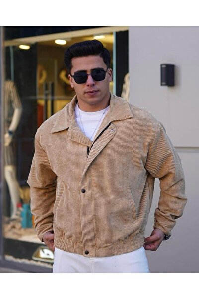 WOLES SİNA YENİ SEZON ERKEK KADİFE SALAŞ CEKET-OVERSİZE