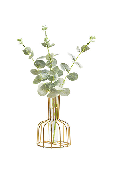 HALAMODO Gold Flower Vase 10x15.5cm