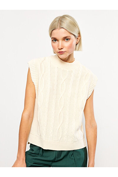 LC Waikiki Peak New Season Crew Neck Self Patterned Women's Sweater