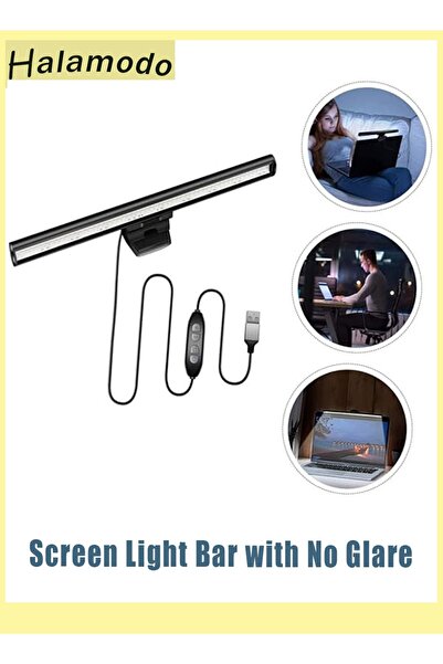 HALAMODO ضوء شاشة الكمبيوتر، شريط إضاءة الشاشة بدون وهج، حساس تلقائي للضوء