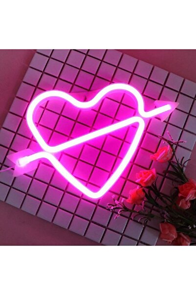 HALAMODO LED Heart Night Lights USB or Battery Powered Neon Wall Decorations ...