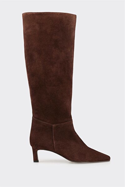 Elle Shoes Kahve Deri Kadın Çizme