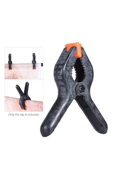 HALAMODO Black Plastic Clips for Photography Studio
