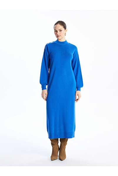 LC Waikiki Γυναικείο πλεκτό φόρεμα με μισό ζιβάγκο