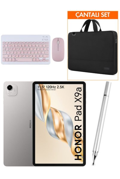 HONOR Pad X9A 8GB 256GB Wi-Fi 11.5 Inç Gri TABLET+KALEM+PEMBE KLAVYE MOUSE SE...
